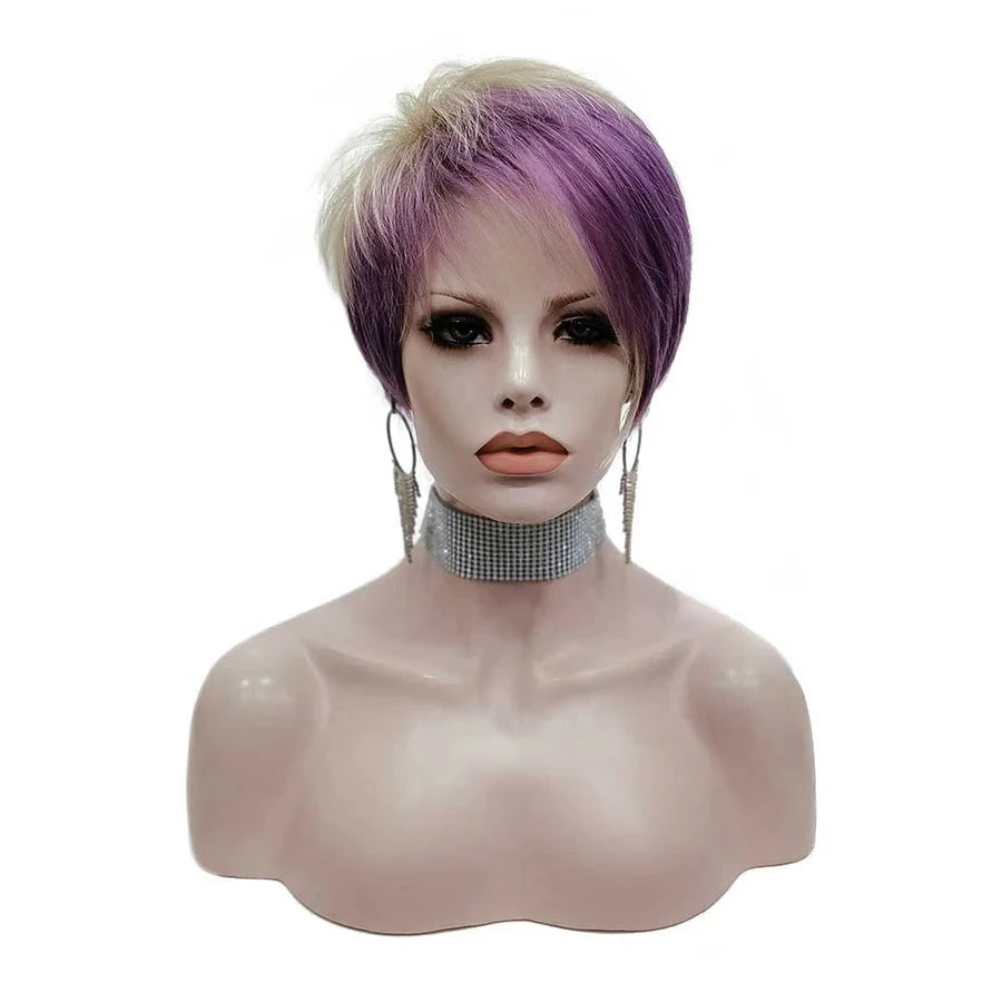 Sassy Chic Delight: Colorful Short Straight Wig for Ultimate Feminine Vibes! - Sissy Panty Shop