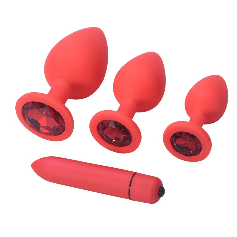 Jeweled Butt Plug & Vibrator Set  Sissy Panty Shop