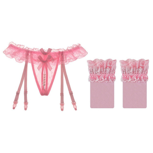 Lace Garter Belt Set - Sissy Panty Shop