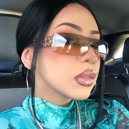 Rimless Cutout Sunglasses