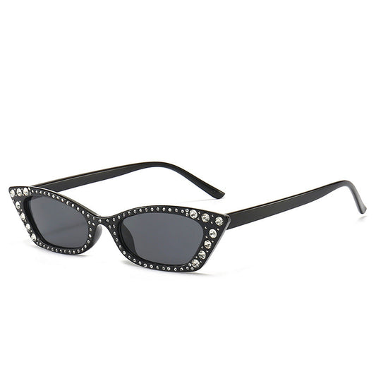 Rhinestone Cat Eye Shape Sunglasses