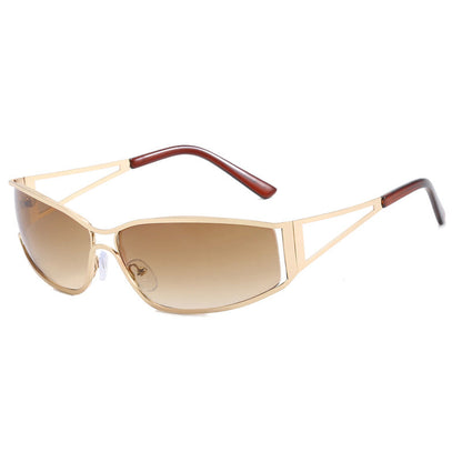 Gradient Metal Frame Sunglasses