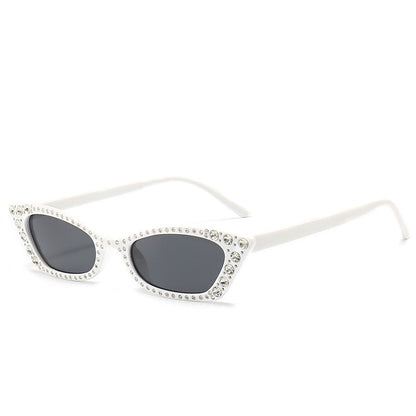 Rhinestone Cat Eye Shape Sunglasses