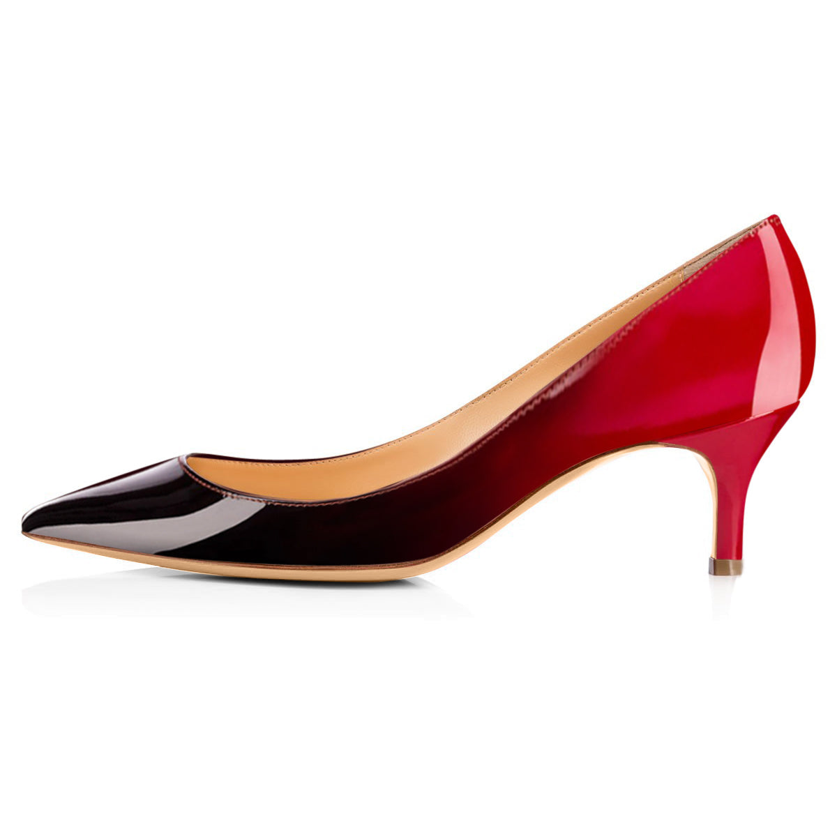 Onlymaker Pumps Black Red Gradient 2.5 inches Heels