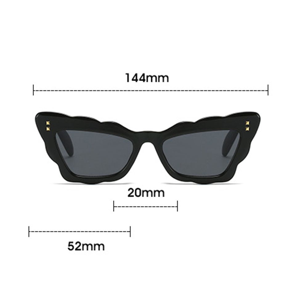 Wave Border Cat Eye Sunglasses