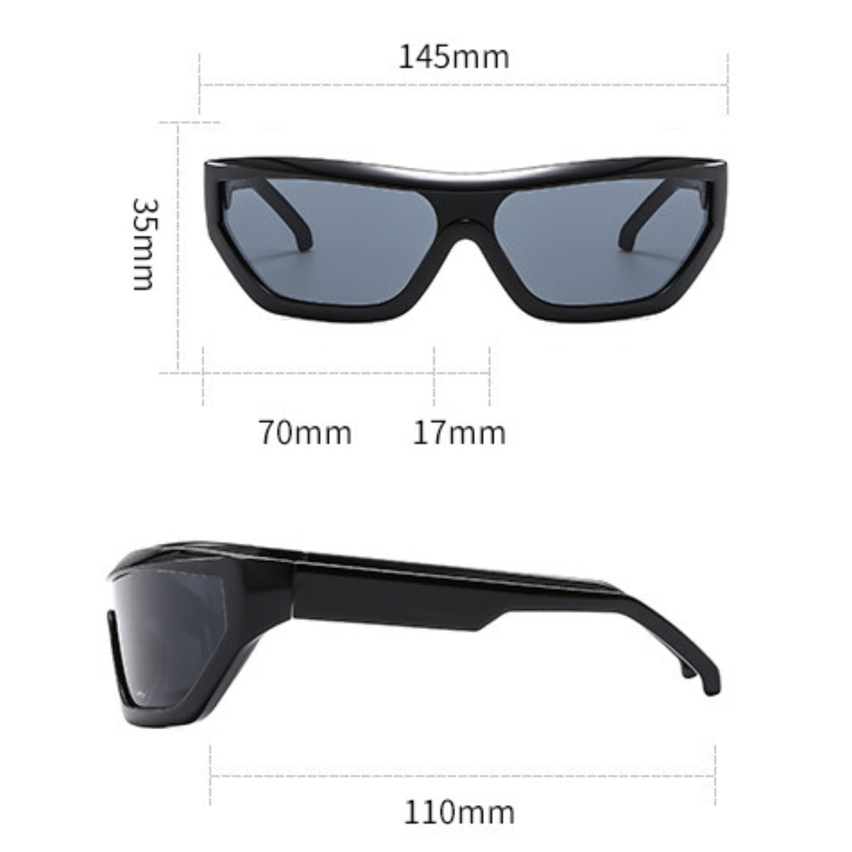 One Piece Large Frame Cycling Sunglasses