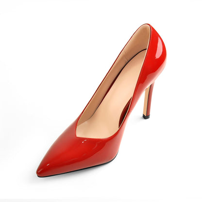 Red Pointed Toe Patent Leather High Heels Stiletto Pumps