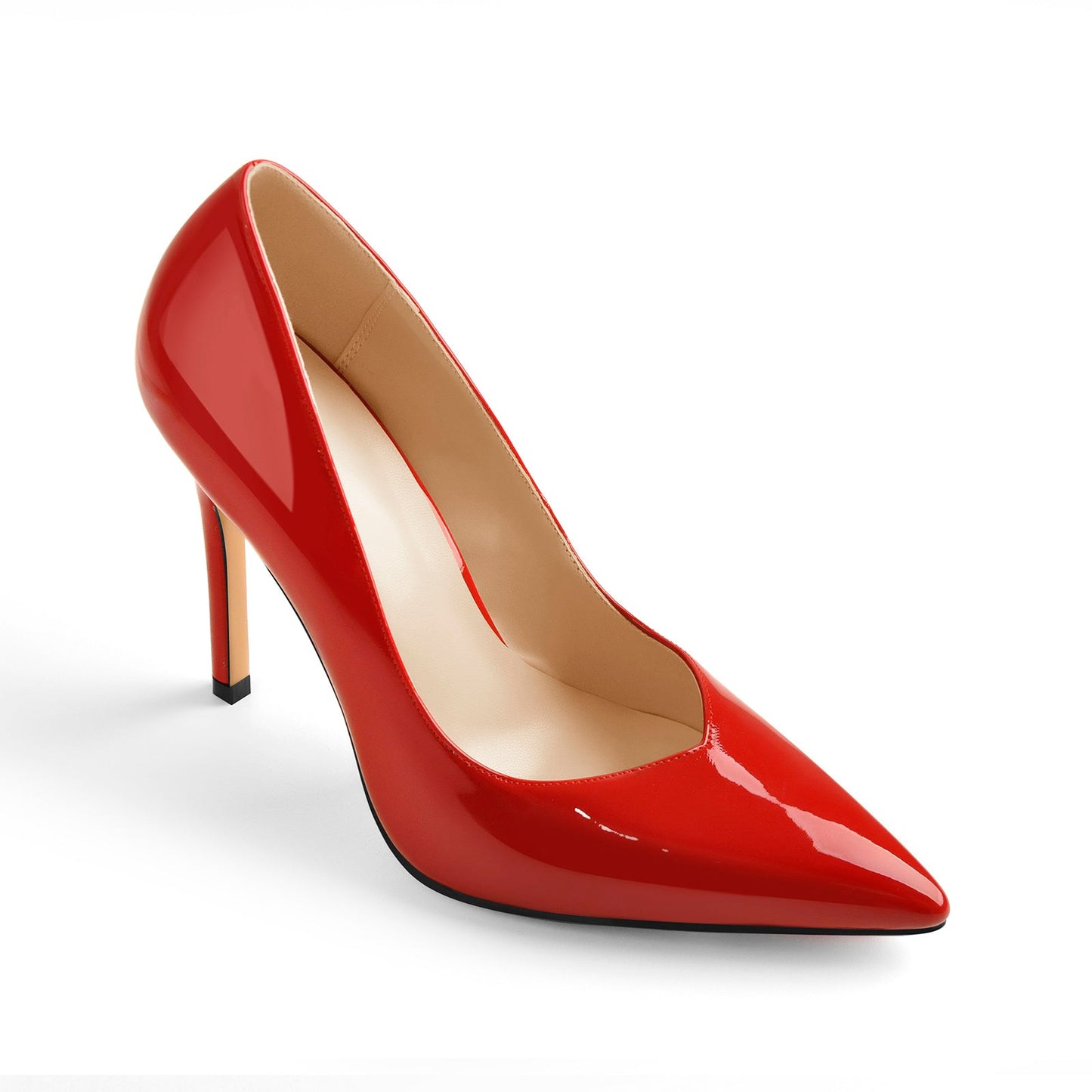 Red Pointed Toe Patent Leather High Heels Stiletto Pumps