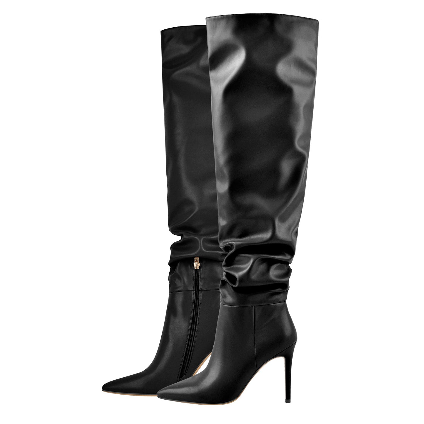 Pointed Toe Tight High Boots 4in Stiletto Heel