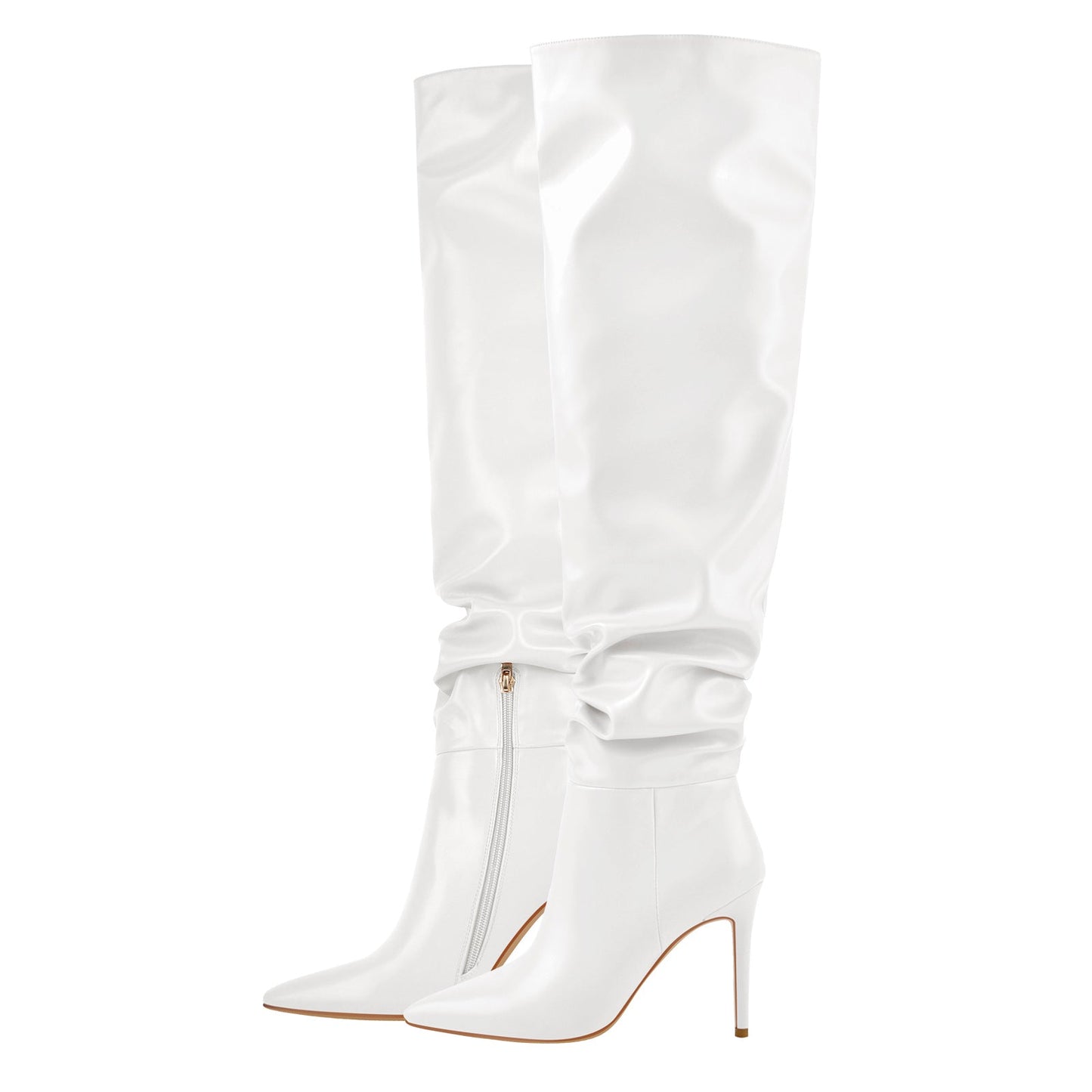 Pointed Toe Tight High Boots 4in Stiletto Heel