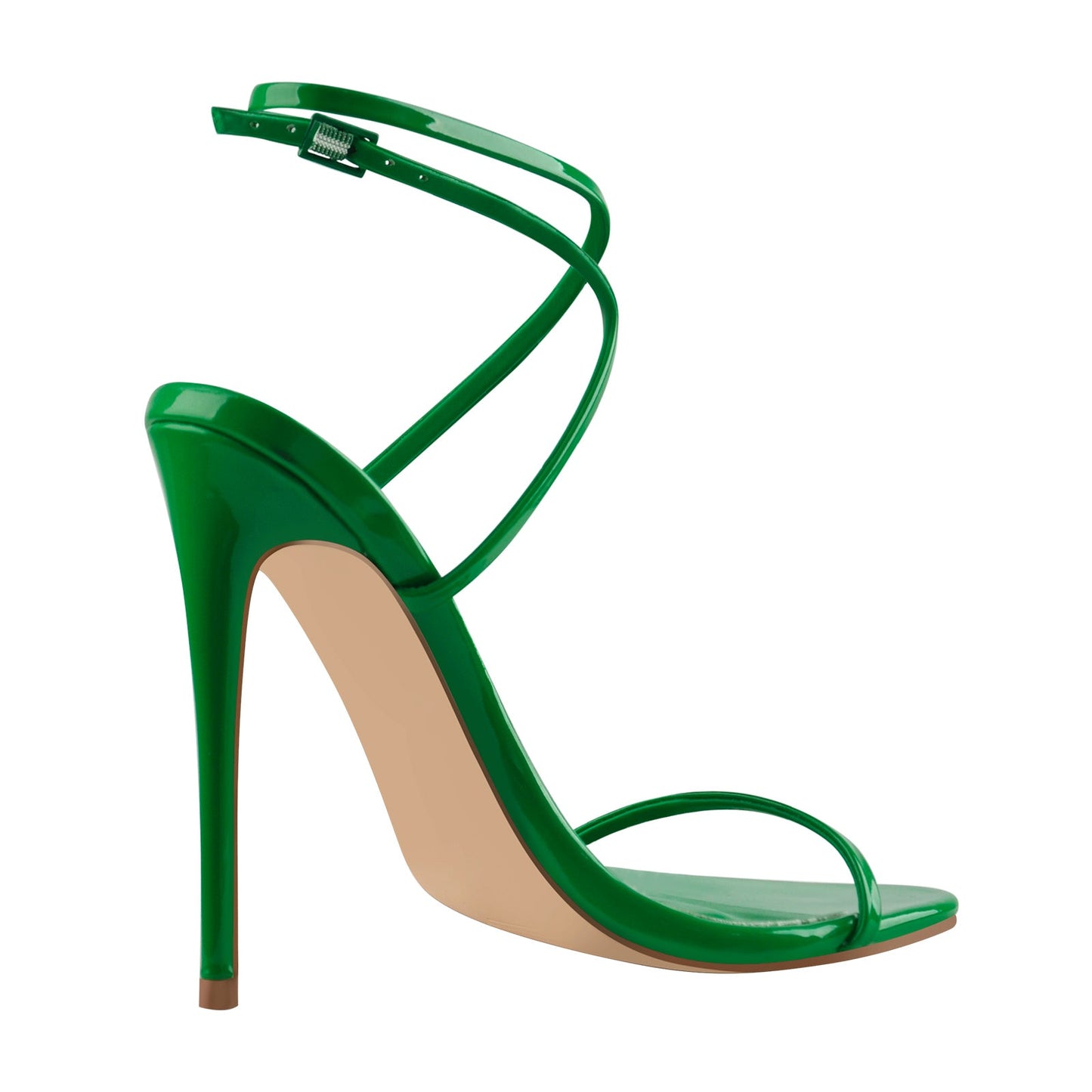 Round Toe Ankle High Heel Sandals