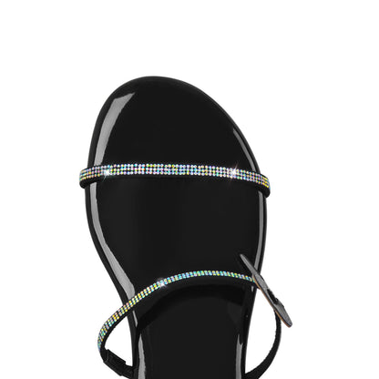 Rhinestone Butterfly Flat Sandals