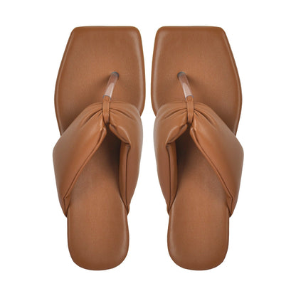 Thong Flip Flops Slippers Chocolate Flats