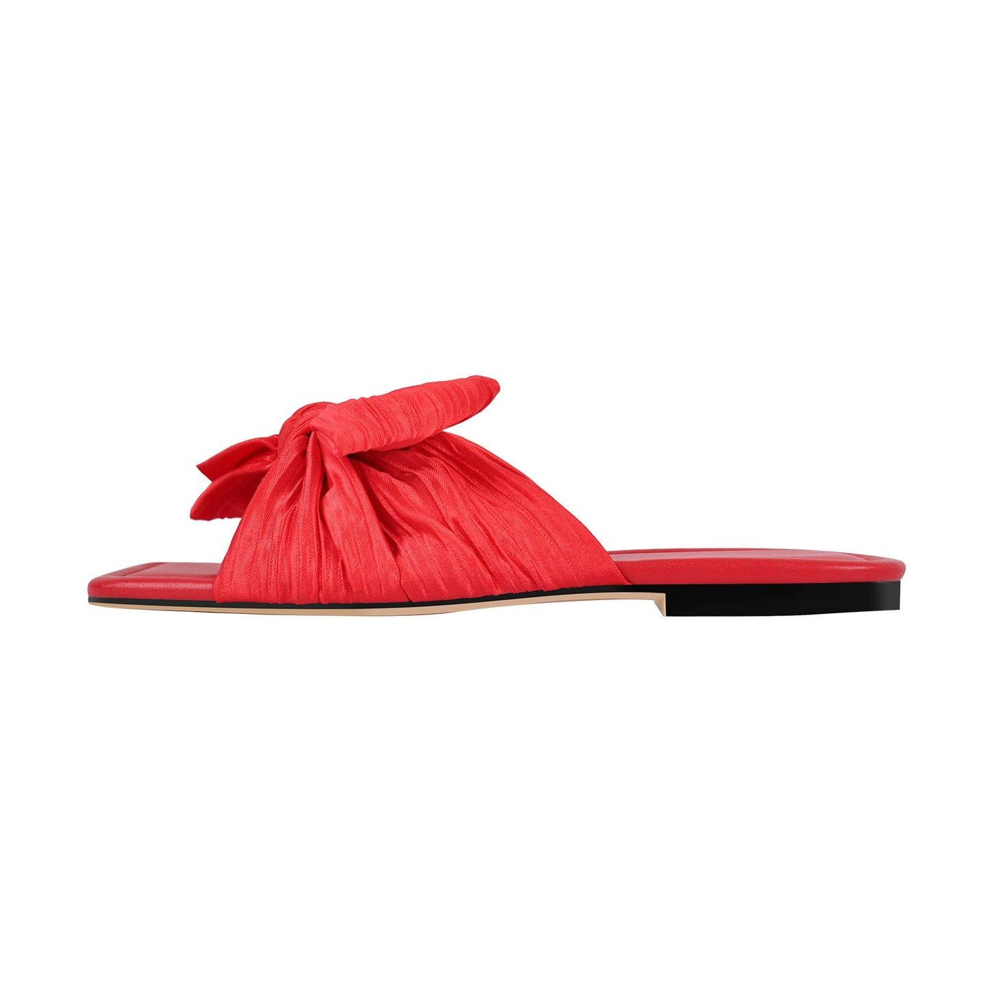 Flat Slip On Sliders Bow Sandals Flats