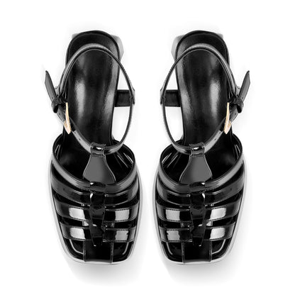 Platform Chunky High Heels Buckle Sandals