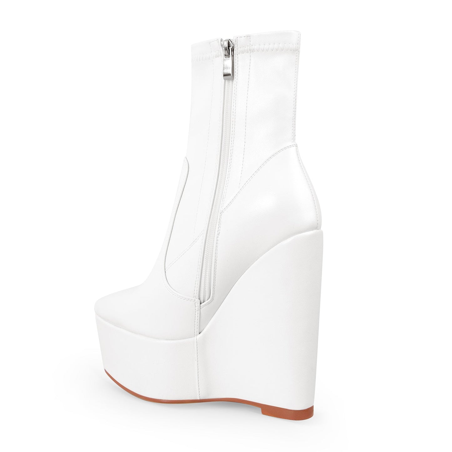 Wedge High Heel Platform Zip up Ankle Boots