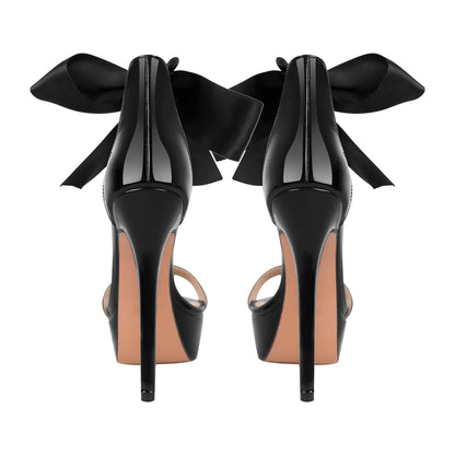 Single Band Ankle Strap Platform Stiletto Sandals