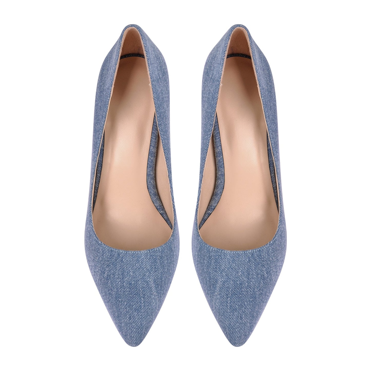 Denim Pointed Toe Stilettos Pumps