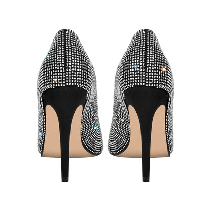 Rhinestone Peep Toe Stiletto Pumps