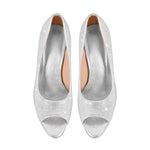 Rhinestone Peep Toe Stiletto Pumps