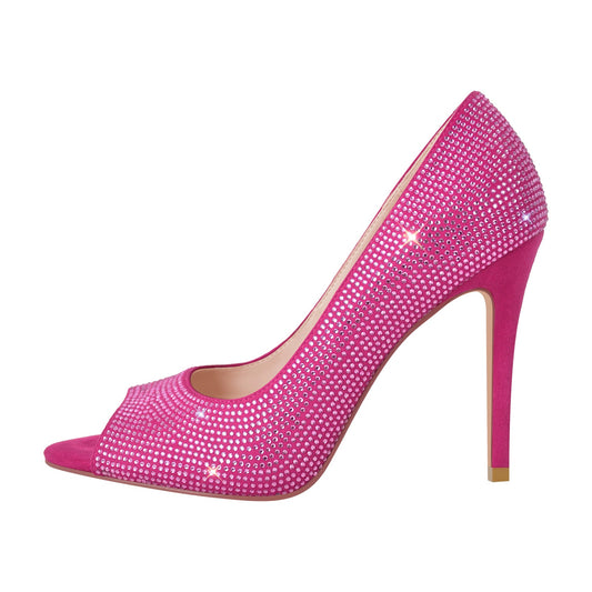 Rhinestone Peep Toe Stiletto Pumps