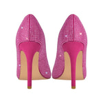 Rhinestone Peep Toe Stiletto Pumps