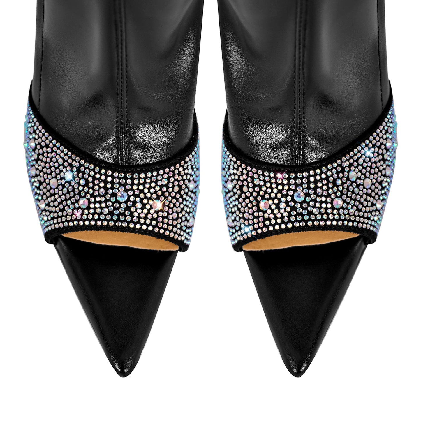 Rhinestone Pointed Toe High Stiletto Over The Knee Boots