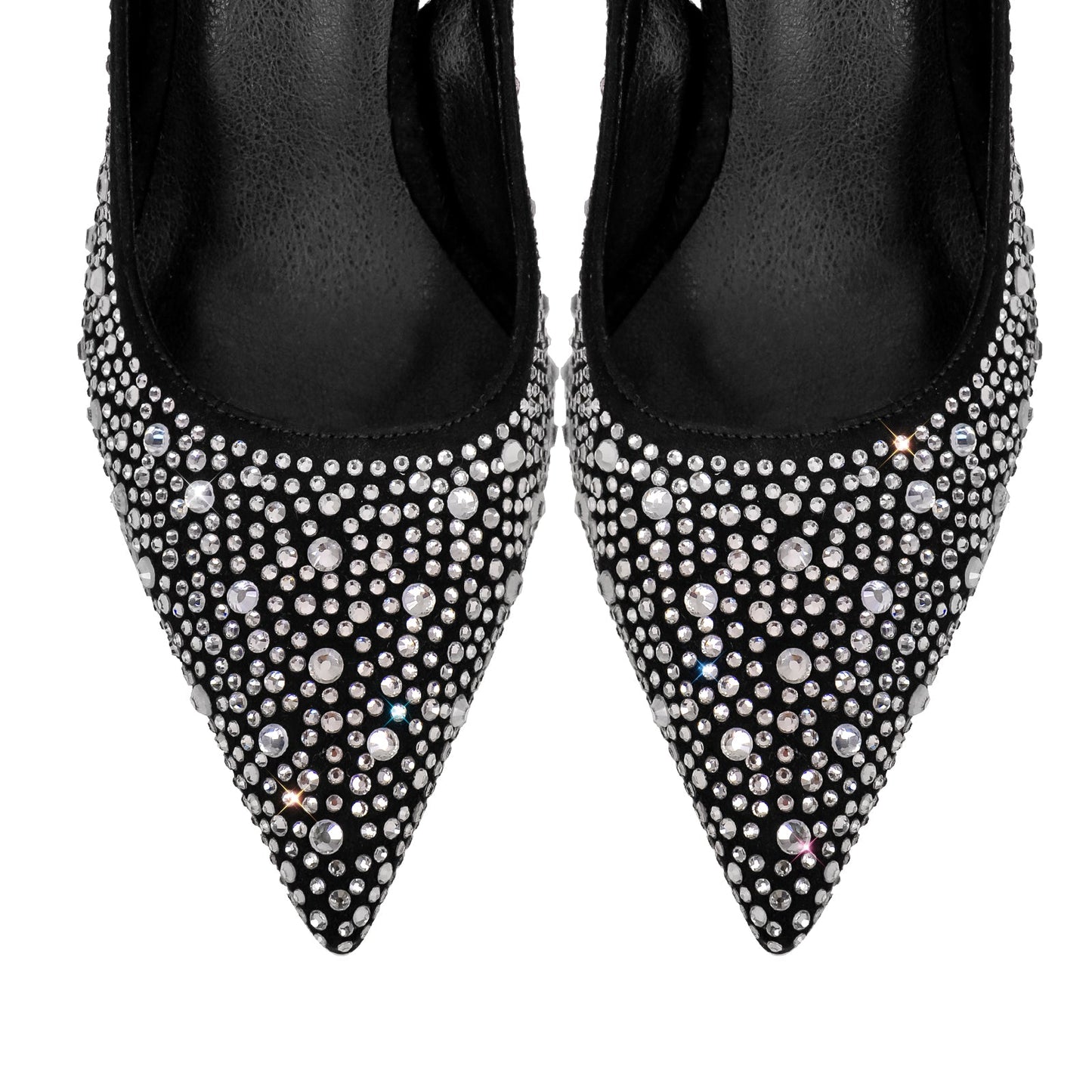 Rhinestone Pointed Toe Slingback High Heel Pumps