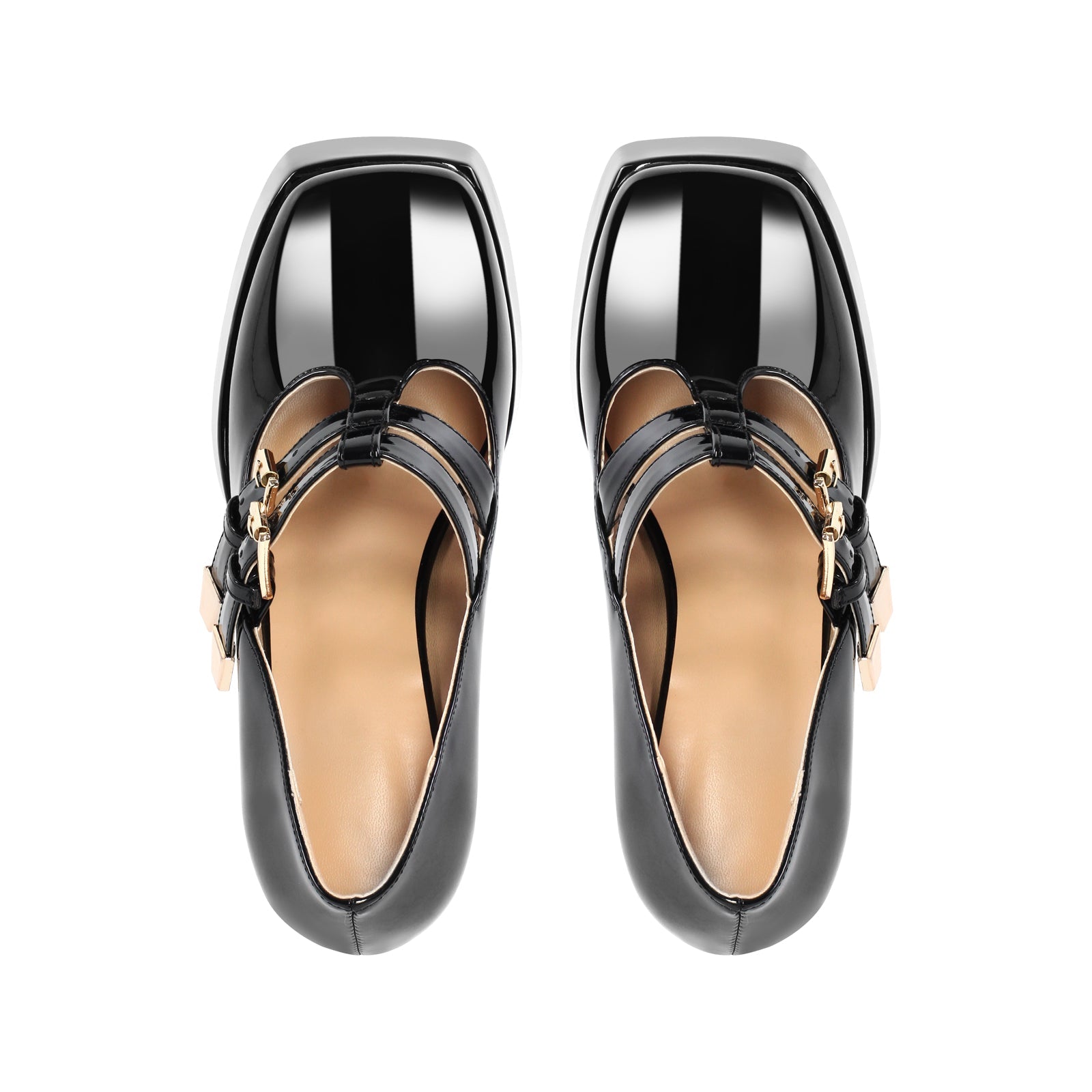 Chunky Heel Straps Mary Jane Pumps