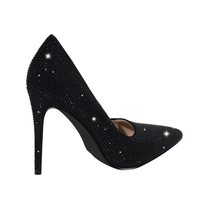 Rhinestone Pointed Toe Stiletto Pumps