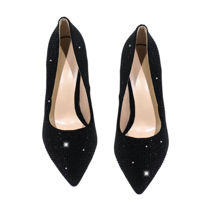 Rhinestone Pointed Toe Stiletto Pumps