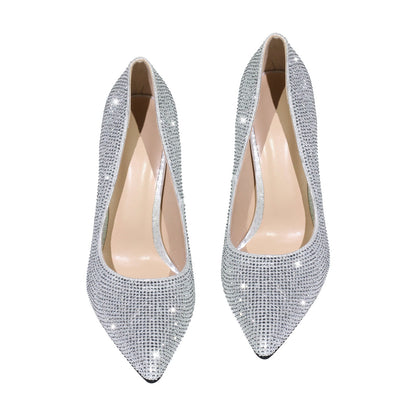 Rhinestone Pointed Toe Stiletto Pumps