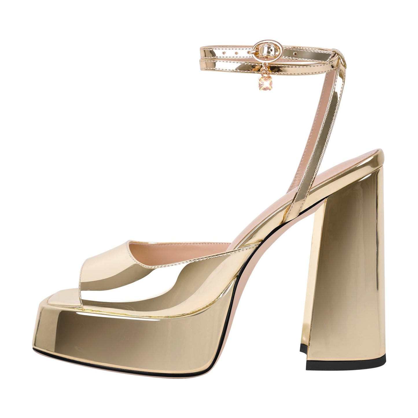 Open Toe Chunky Heel Strap Platform Sandals