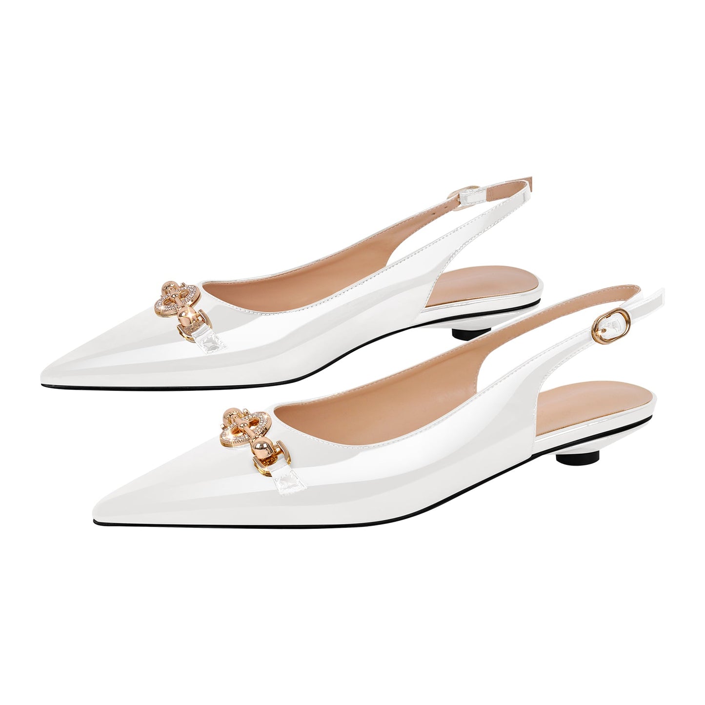 Round Heel Slingback Flats