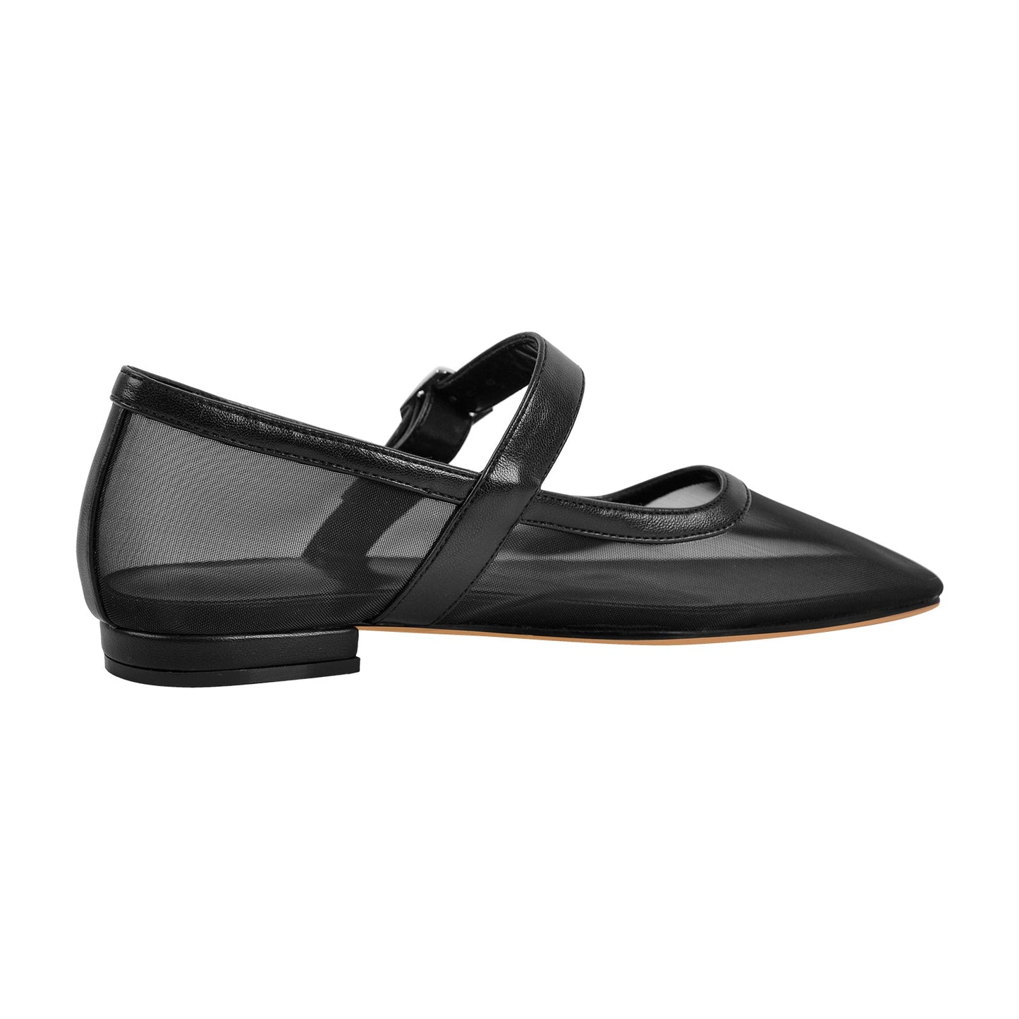 Square Toe Mesh Ballet Flats