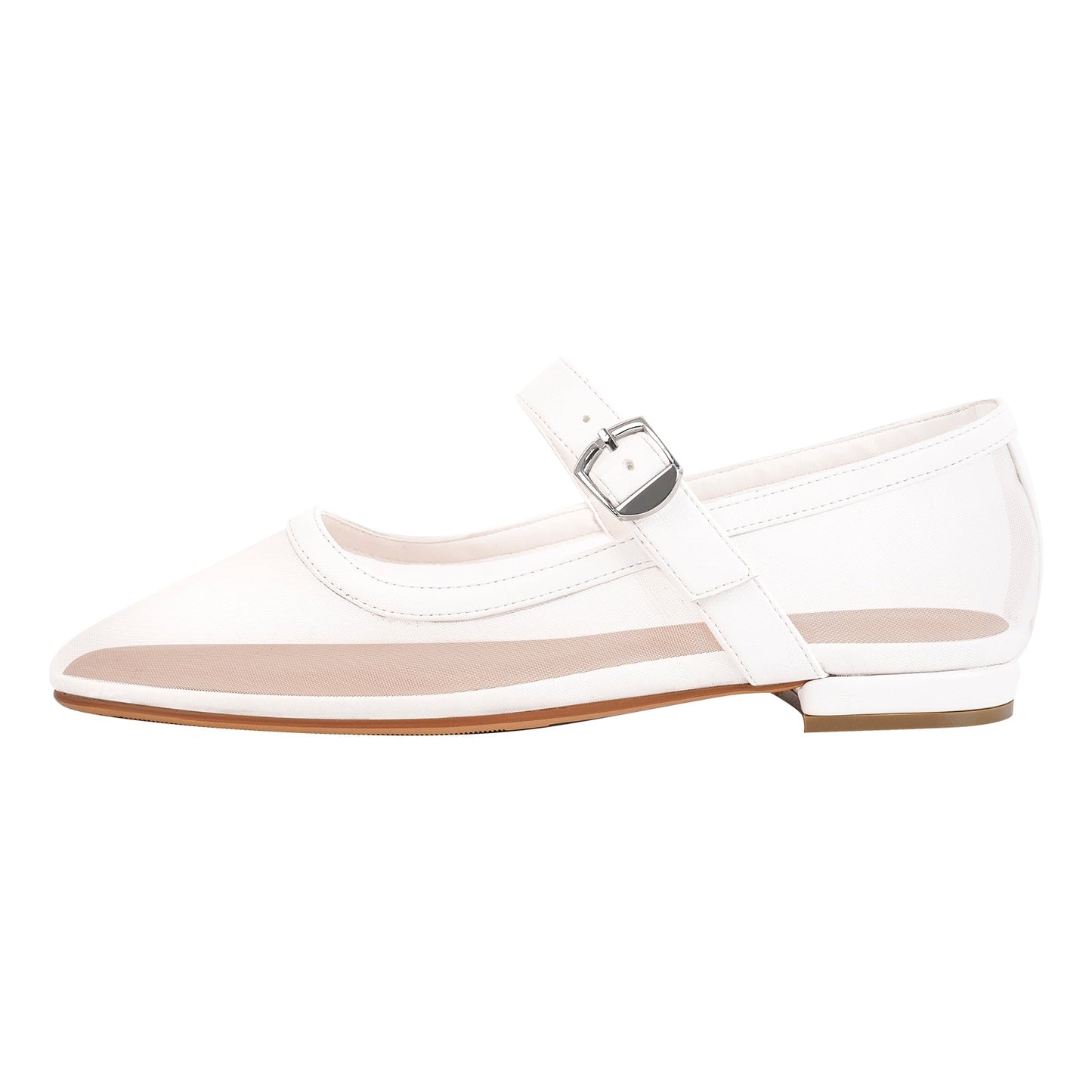 Square Toe Mesh Ballet Flats