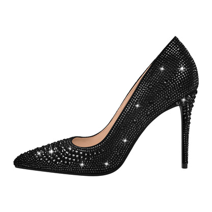 Rhinestone Pointed Toe Stiletto Pumps