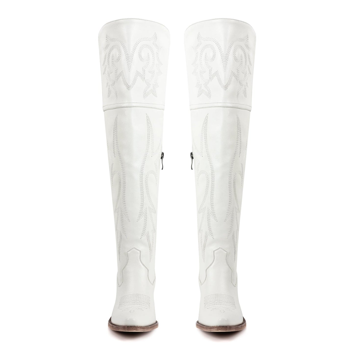 Onlymaker Boots Over The Knee Embroidered Western Boots