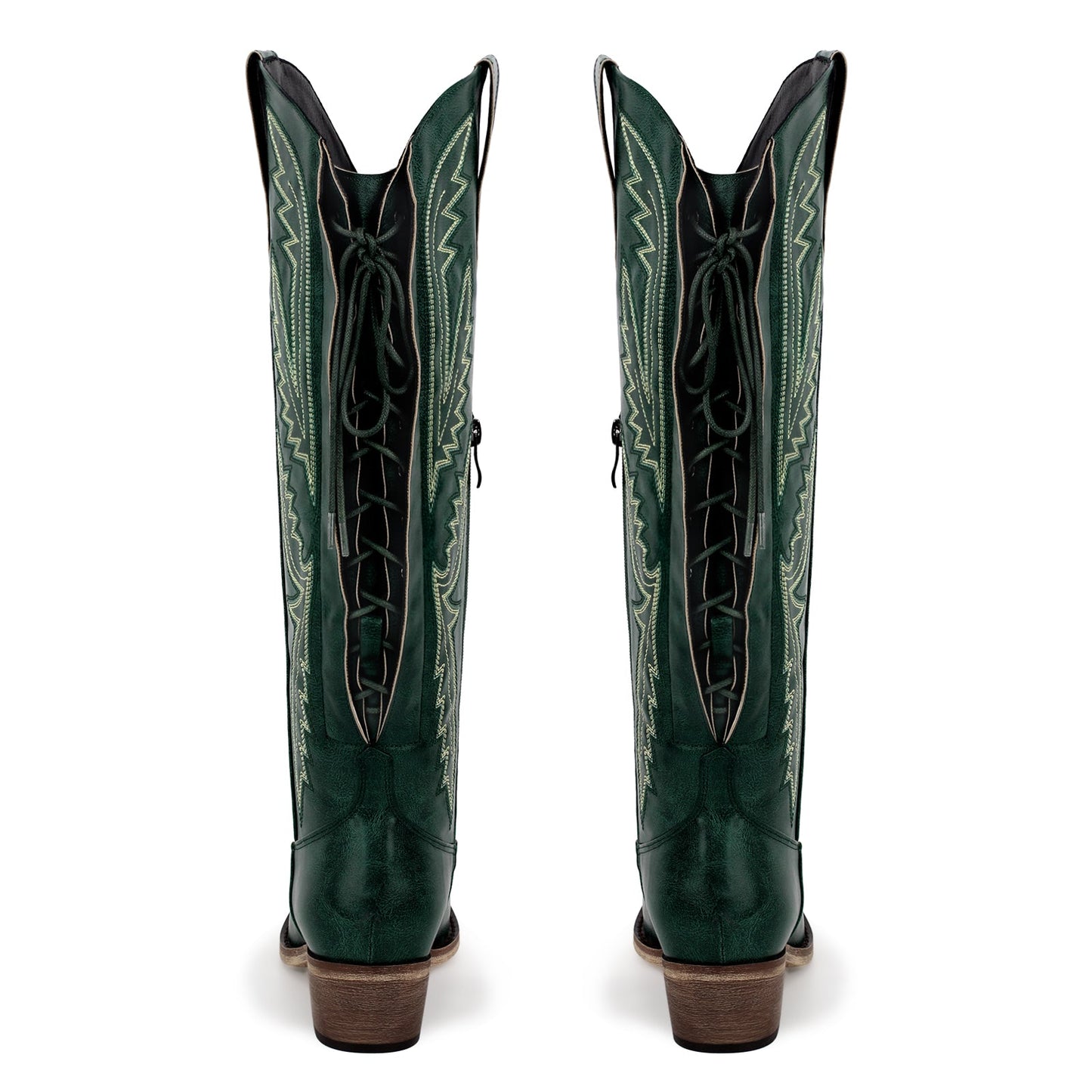 Embroidery Knee High Western Boots