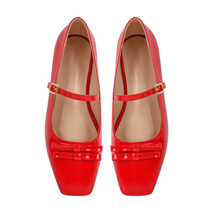 Square Toe Ballet Flats