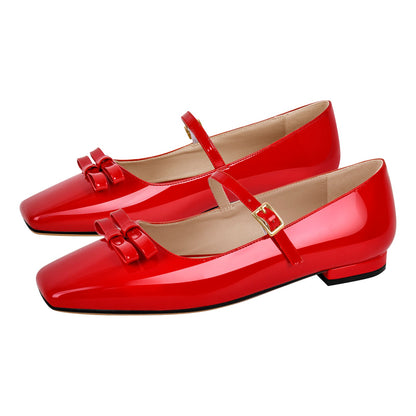 Square Toe Ballet Flats