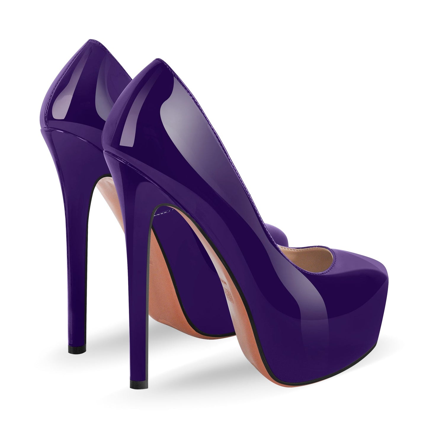 Round Toe Platform Stiletto High Heel Pumps