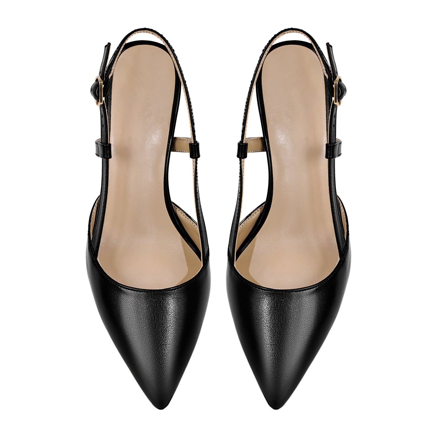 Pointed Toe Kitten Heel Slingback Pumps