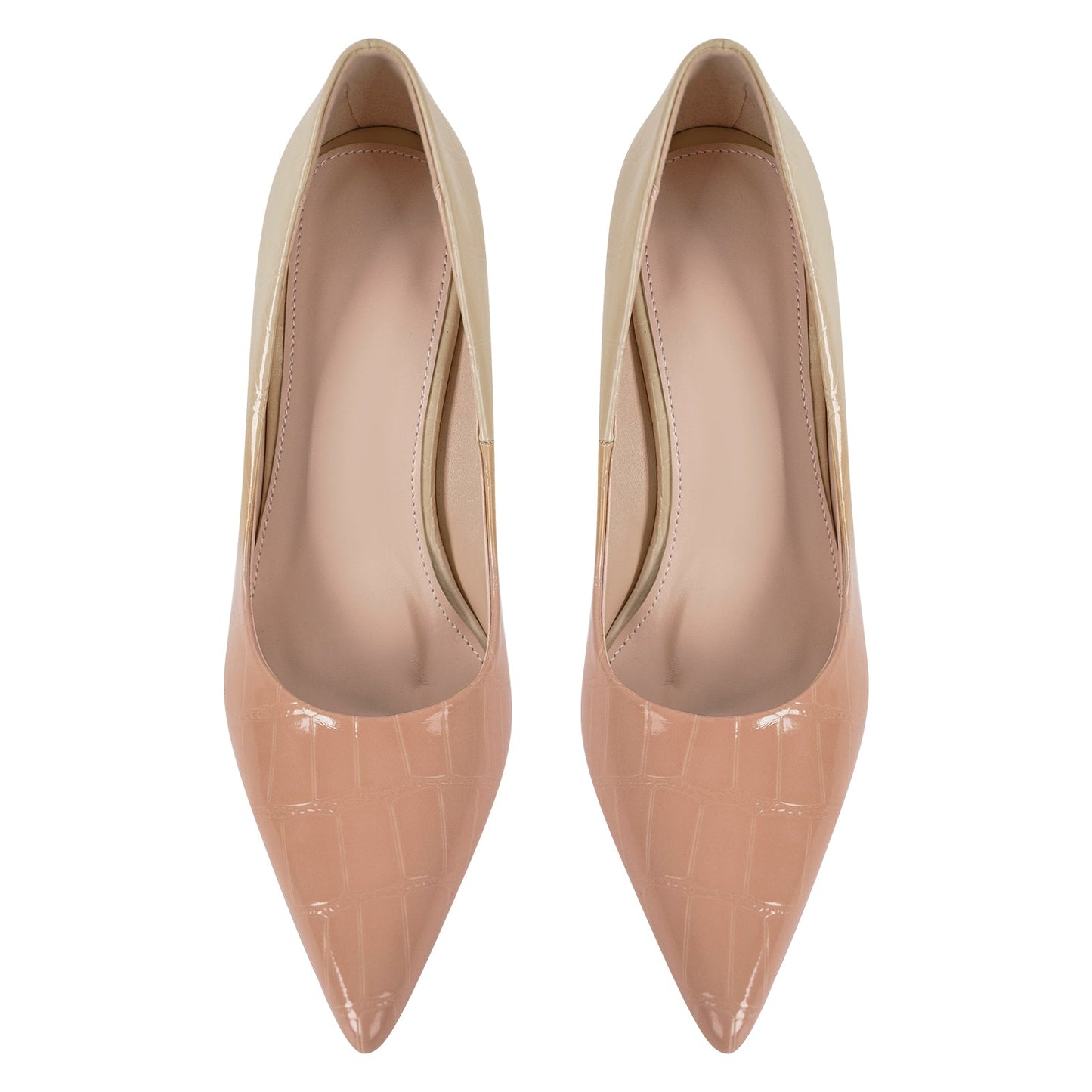 Pointed Toe Gradient Stone Stiletto Pumps