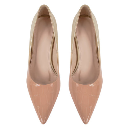 Pointed Toe Gradient Stone Stiletto Pumps