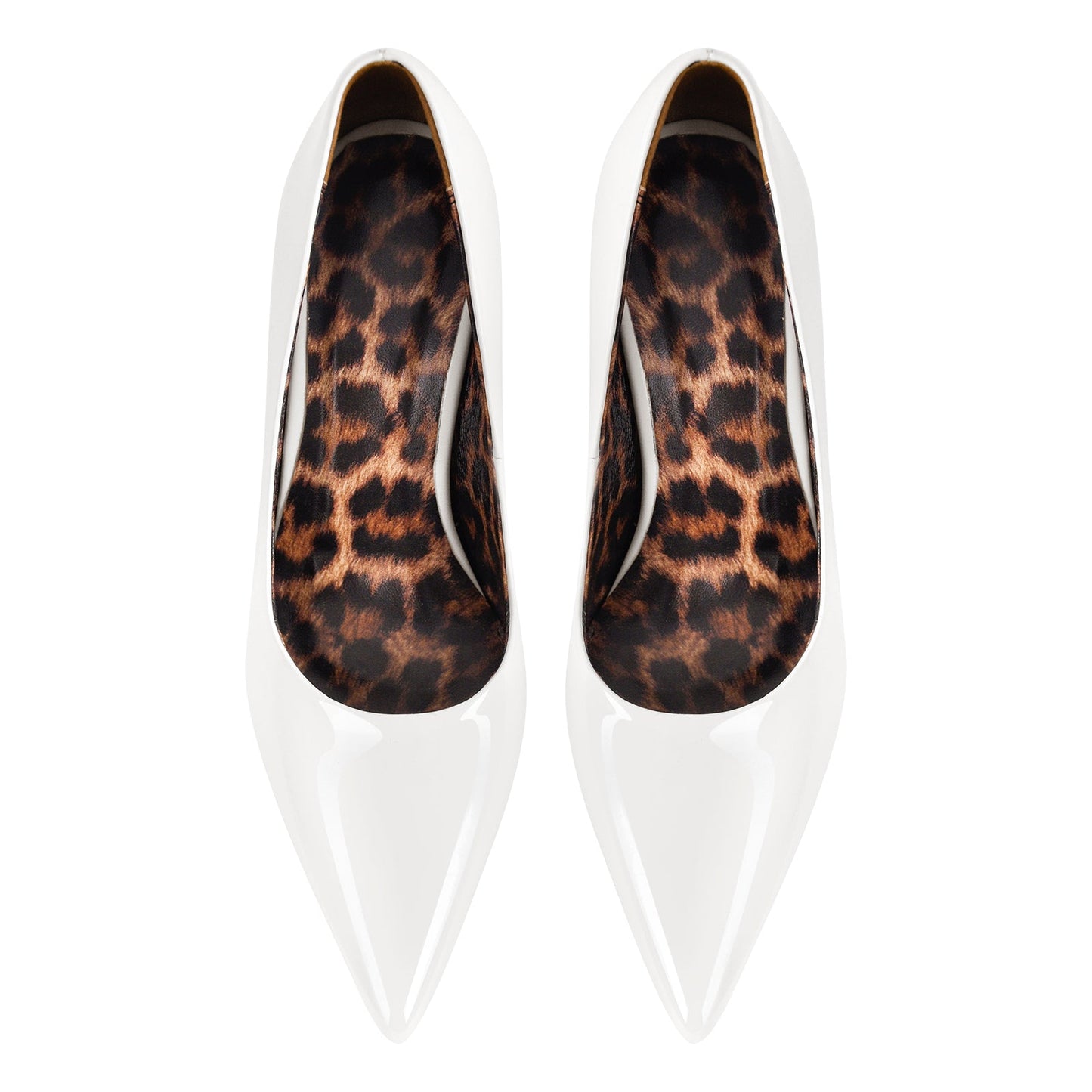 Leopard Pointed Toe Slip On High Heels