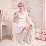 Adorable Pink Bow Sissy Pet Play Choker with Matching Leash ♡