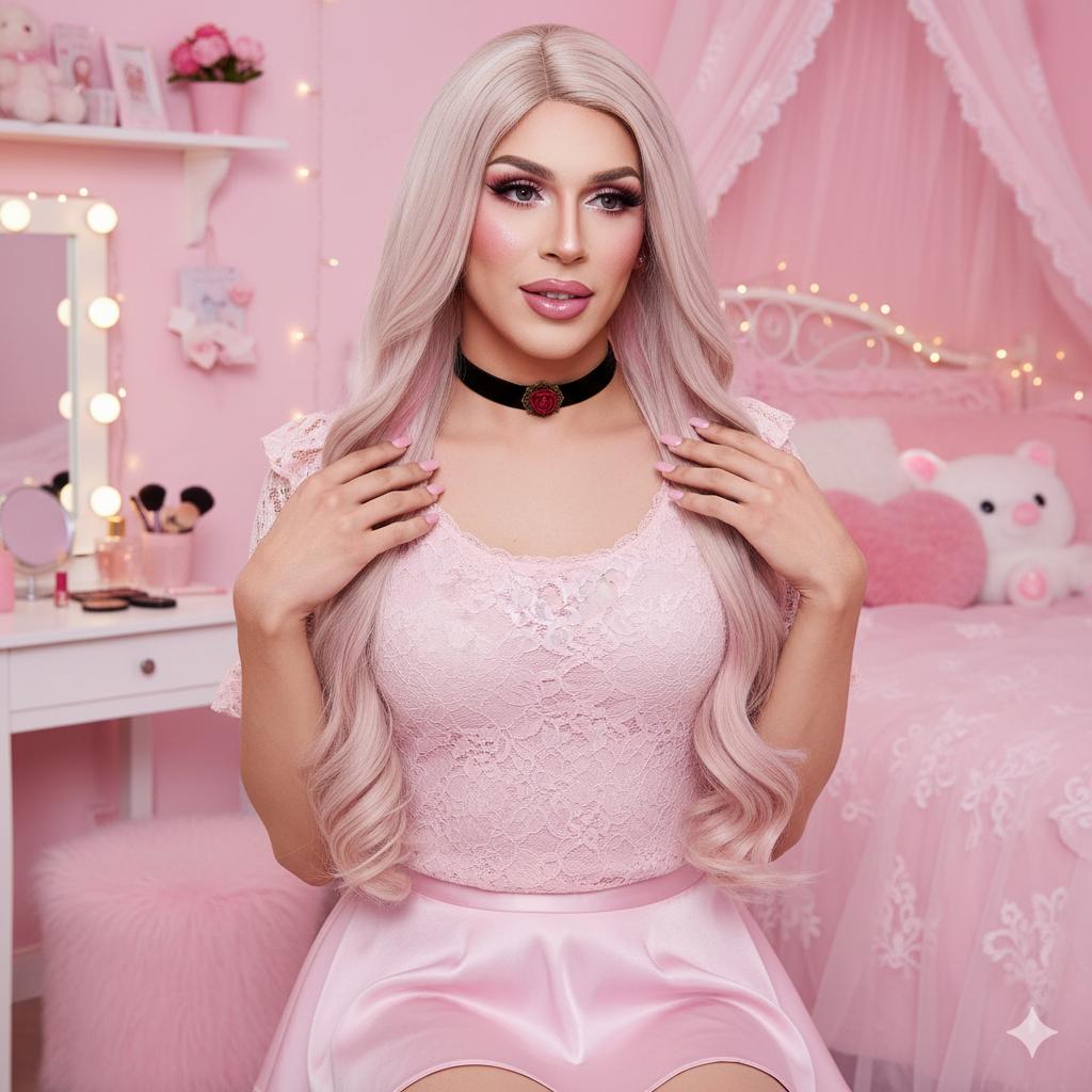 “Sissy Flor” Rose Choker – Feminine, Flirty, Fantastically Submissive