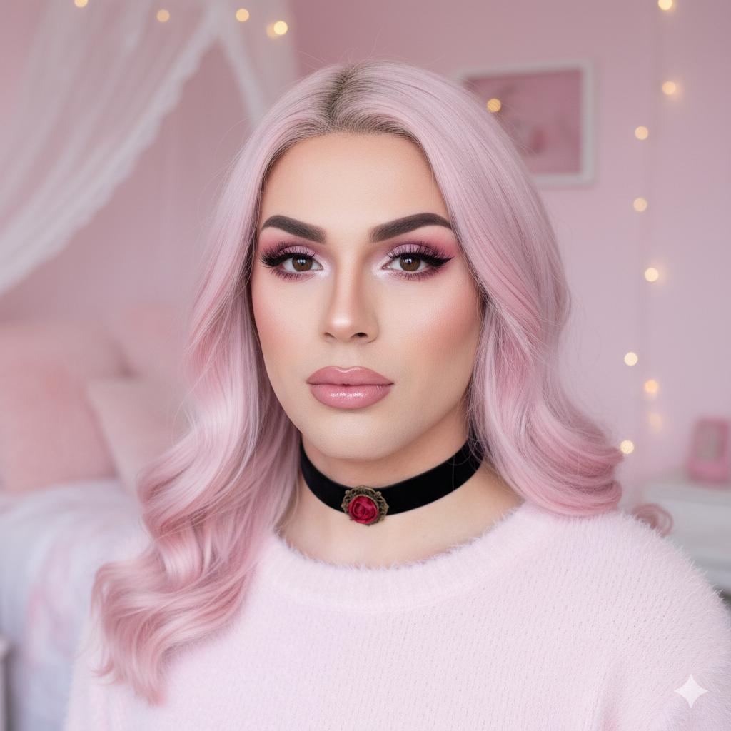 “Sissy Flor” Rose Choker – Feminine, Flirty, Fantastically Submissive