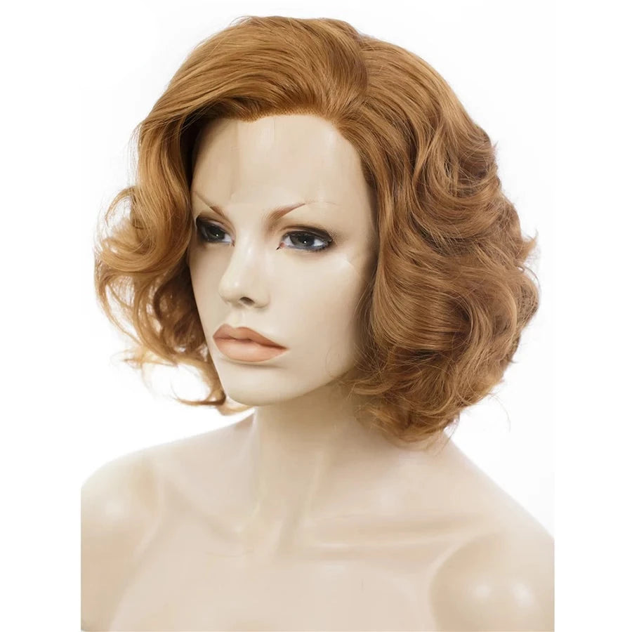 Sassy Charm: Short Blonde Lace Front Wavy Wig for Effortless Feminine Elegance - Sissy Panty Shop